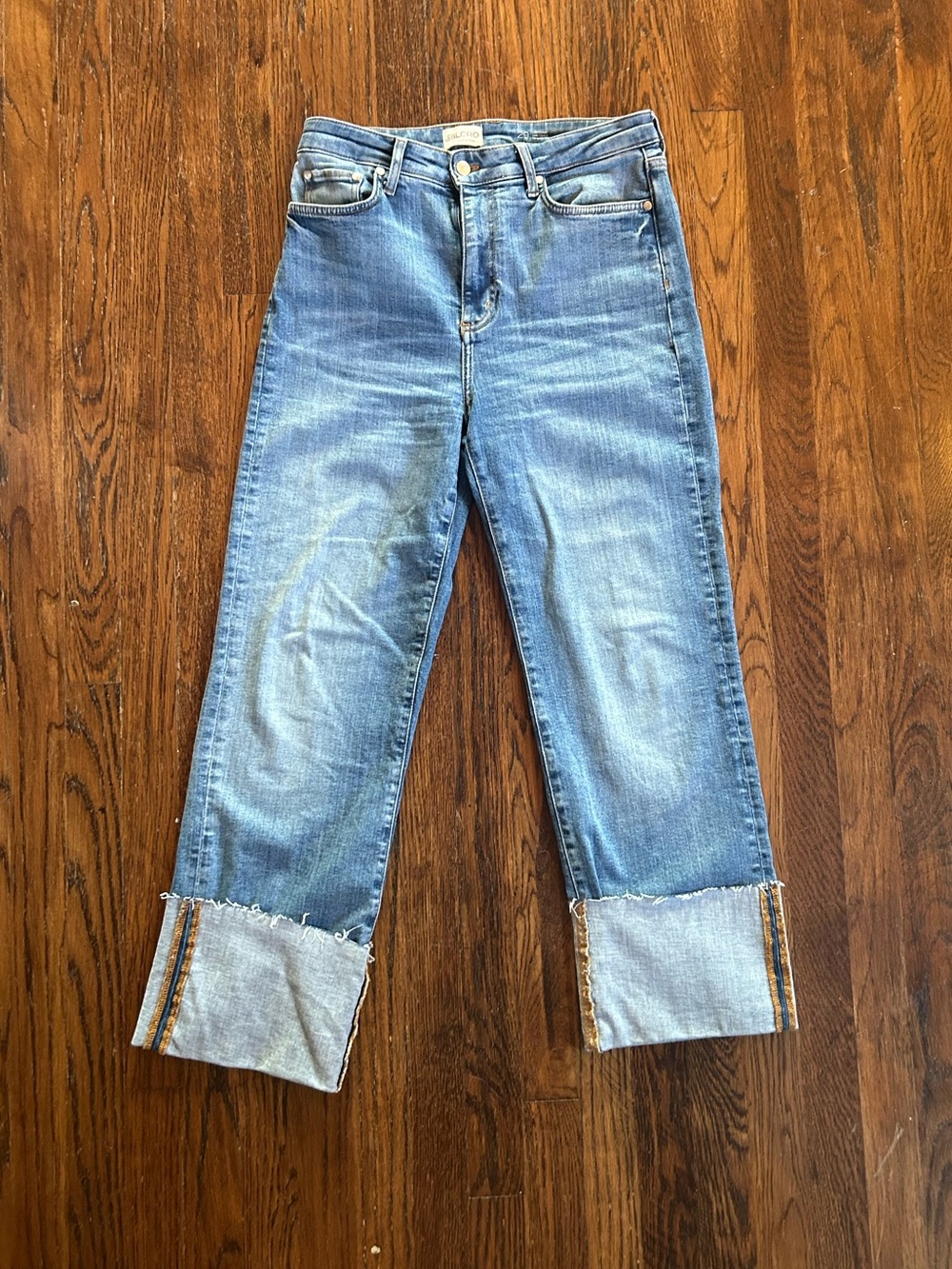 Anthro Pilcro Scotty High Rise Cuffed Straight 29